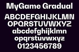 MyGame Gradual Font preview